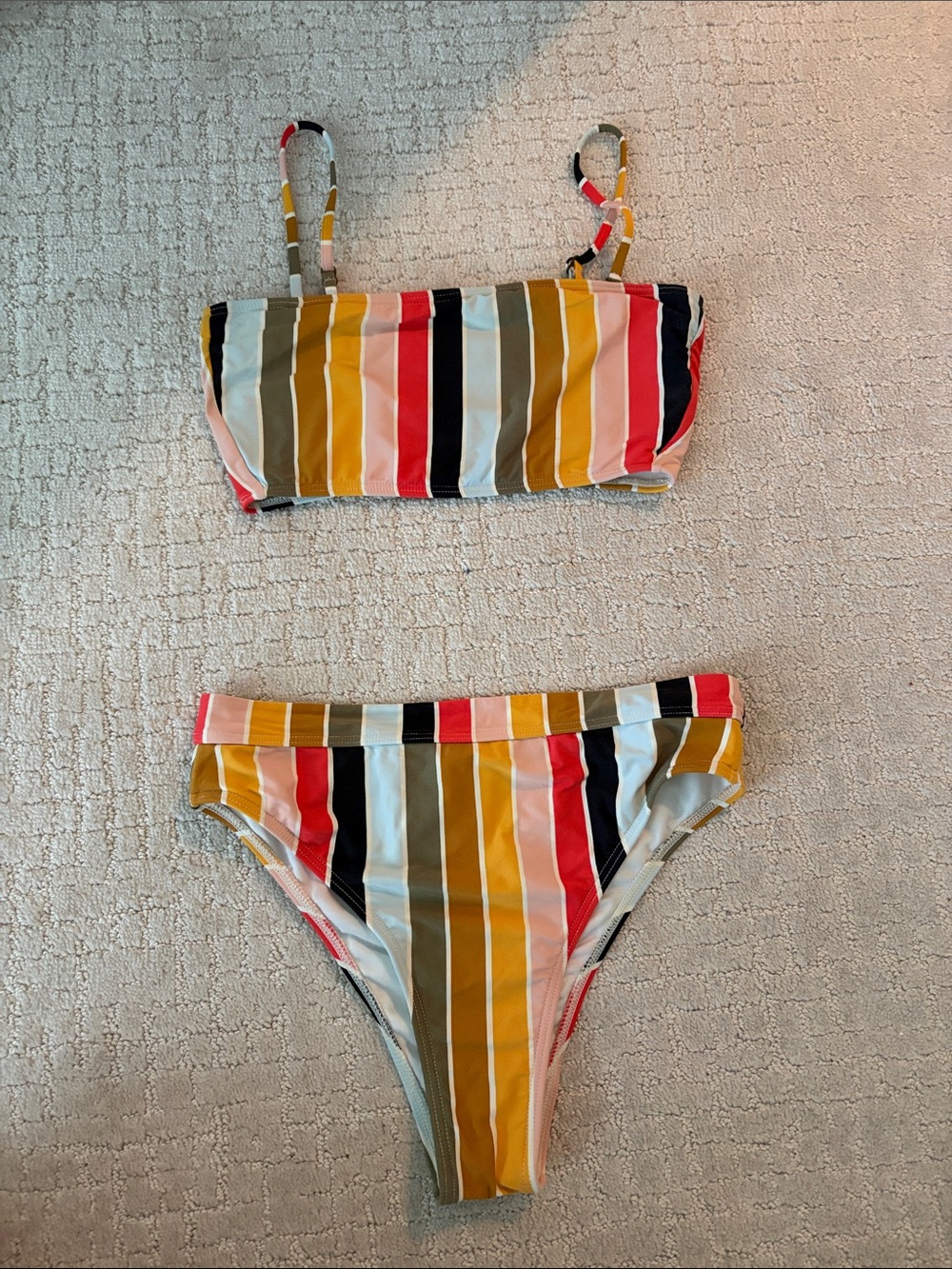 Billabong Multicolor Striped Bikini Set